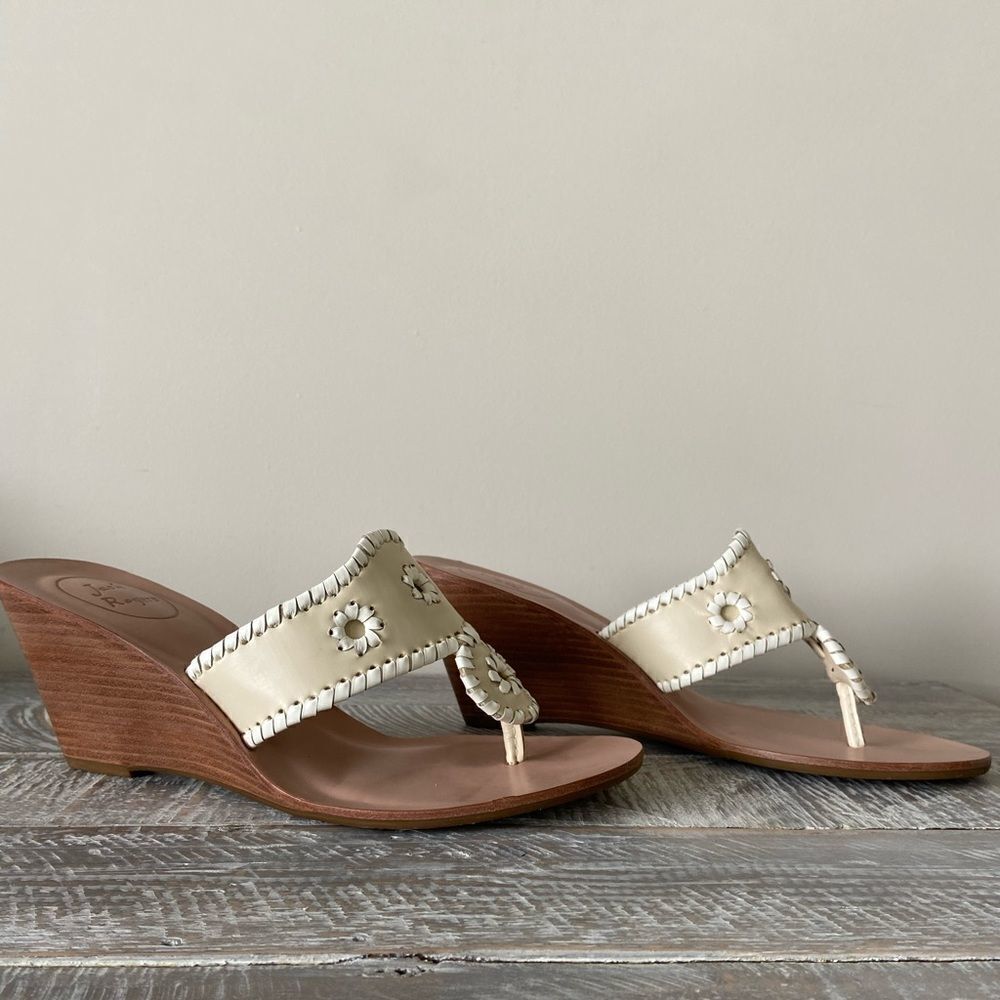 Nwob-jack Roger’s Wedge Leather Summer Sandals (Size:9)